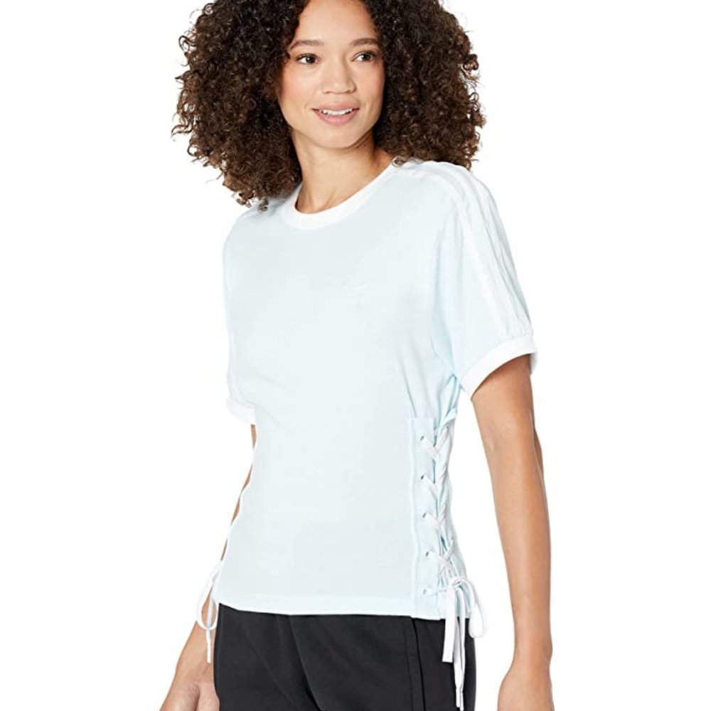 Adidas- Women Originals Always Original Laced Tee - Almost Blue Shirts- NWT